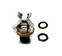 Generic Connettore Ingresso Basso Presa Jack Mono Strumento Musicale Struttura Rinforzata Rame Corpo Resistente Connessione Stabile Adatto per Chitarristi Esibizione Sostituzione Riparazione, Nero