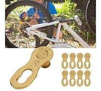 Generic Connettore per Maglie Catena Bici in Acciaio a 12 velocità, Componenti Premium per Catene da Montagna e Bici da Strada, 4 Paia, Installazione Semplice, Dorato/argento/colorato (GOLD)