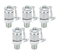 Generic Connettore per Test Idraulico con Struttura Avanzata Connettori Adattatori per Test da 5 Pezzi - Ampia Gamma di Applicazioni per lo Scarico (Acciaio al carbonio zincato 8)