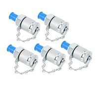 Generic Connettore per Test Idraulico con Struttura Avanzata Connettori Adattatori per Test da 5 Pezzi - Ampia Gamma di Applicazioni per lo Scarico (Acciaio al carbonio zincato)