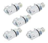 Generic Connettore per Test Idraulico con Struttura Avanzata Connettori Adattatori per Test da 5 Pezzi - Ampia Gamma di Applicazioni per lo Scarico (Acciaio al carbonio zincato 2)