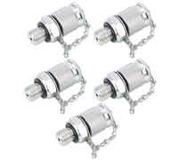 Generic Connettore per Test Idraulico con Struttura Avanzata Connettori Adattatori per Test da 5 Pezzi - Ampia Gamma di Applicazioni per lo Scarico (Acciaio al carbonio zincato 4)