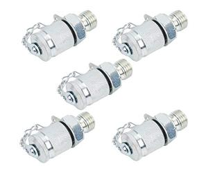 Generic Connettore per Test Idraulico con Struttura Avanzata Connettori Adattatori per Test da 5 Pezzi - Ampia Gamma di Applicazioni per lo Scarico (Acciaio al carbonio zincato 2)