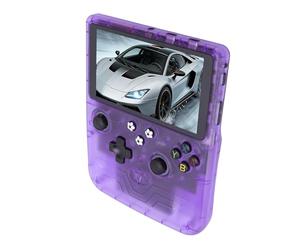 Generic Console di Gioco Portatile Console con Schermo HD Portatile retrò per Appassionati di Viaggi, Schermo da 6 Pollici con Doppi Joystick per Giocare in Movimento (Viola traslucido)