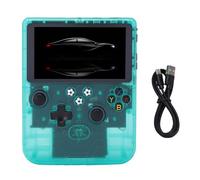 Generic Console Portatile retrò, Schermo HD da 6 Pollici con Batteria da 6000 MAh, Memoria da 128 GB e Doppi Joystick RGB per Giochi classici. (Verde trasparente)