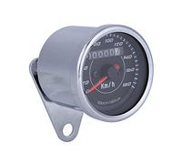 Generic Contachilometri Universale per Moto con Luce LED Bicolore per Tutte le Moto, Materiale in Acciaio Inossidabile, Guscio in Ferro, Adatto per Interfaccia Rotante di Tipo Meccanico