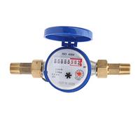 Generic Contatore Acqua Meccanico per Casa, Misuratore di Portata Acqua in ABS+Ferro con Dado BSP 1/2, Flusso Limite 1,5 M³/H