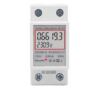Generic Contatore Elettrico Digitale LCD 5A Monofase con Elevata Precisione per Uso Domestico e Industriale, Design Compatto su Guida DIN (Senza retroilluminazione)