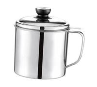 Generic Contenitore in Acciaio Inox 304 per Olio con Coperchio, Adatto per Uso Domestico, Manico Comune, Capacità 1l