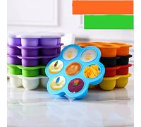 Generic Contenitore per Alimenti in Silicone per Bambini Vassoio per Congelatore a 7 Fori per Neonati Sani Adatto Al Forno a Microonde (#15)