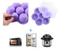 Generic Contenitore per Alimenti in Silicone per Bambini Vassoio per Congelatore a 7 Fori per Neonati Sani Adatto Al Forno a Microonde (#16)