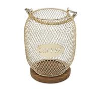 Generic Contenitore per Cialde Caffè con Supporto in Legno, per Bar E Hotel, Oro Blu, 13x17 Cm
