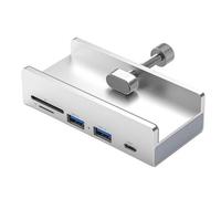 Generic Convertitore Hub Dock Esterno in Alluminio a 4 Porte Lettore di Schede Portatile Professionale USB 3.0 Extender per Notebook Smartphone, C