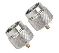 Generic Convertitore Serbatoio Gas 2 Pezzi, Lega di Alluminio e Materiale Rame, per Bruciatore Stufa Lanterna Bombola Gas Propano Butano, con Adattatore per Campeggio Esterno Picnic