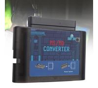 Generic Convertitore Video Convertitore con di Carte da Gioco MD a MD per la Genesi, Plug and Play MEGA DRIVE (Black trasparente)