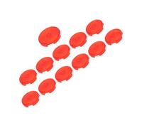 Generic Coperchio del Pulsante , 12 Pezzi del Pulsante a Pressione Meccanica, Test di Impronta Digitale, Trasparente Trasparente 20,2 Mm 25,3 Mm per Interruttori Incrociati (rosso)