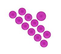 Generic Coperchio del Pulsante , 12 Pezzi del Pulsante a Pressione Meccanica, Test di Impronta Digitale, Trasparente Trasparente 20,2 Mm 25,3 Mm per Interruttori Incrociati (PURPLE)