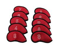 Generic Coperchio di Protezione del Club, Copertura per la Testa di Golf, Traspirante, Portatile, Resistente Ai Graffi con Numeri per lo Spazio (rosso)