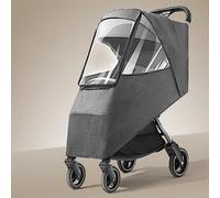 Generic Copertura Antipioggia Universale per Passeggino Impermeabile Scudo Antipolvere Antivento per i più Piccoli Passeggino da Jogging per la Stagione Fredda, Materiale PP Cationico in Lino (GRAY)