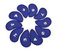 Generic Coperture Durevoli per Maniche in Ferro da Golf Stampate con Numeri per Mazze in Set da 10 Pezzi in Blu Zaffiro