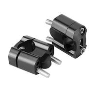 Generic Coppia Adattatori per Riser Manubrio Moto CNC in Lega di Alluminio per Morsetto Manubrio da 22 Mm/28 Mm, Ad Alta Resistenza e Facile Installazione per gli Appassionati di Moto, (BLACK)