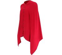 Generic Copri Allattamento Poncho in Cotone Traspirante Bottoni Regolabili, Scialle Donna per Allattamento al Seno, Copertura Privacy Ampia per Uso Indoor e Outdoor, Sciarpa