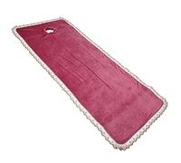 Generic Coprilettino Massaggio Professionale per Spa, Lenzuolo di Bellezza in Velluto Corallo di Alta qualità per Saloni, 80 X 200 Cm con Foro per Cuscino - 1 unità (Melanzana)