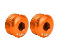 Generic Copripedali Premium in Lega di Alluminio per Biciclette da Montagna, Set di 2 Copripedali da 6,5 mm con Chiave, Facile Installazione e Rimozione (ORANGE)