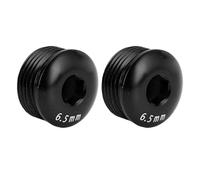 Generic Copripedali Premium in Lega di Alluminio per Biciclette da Montagna, Set di 2 Copripedali da 6,5 mm con Chiave, Facile Installazione e Rimozione (BLACK)