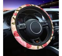 Generic Coprivolante antiscivolo per auto con stampa floreale rosa rossa e rose rosse, accessori per auto per SUV, camion, berline, auto