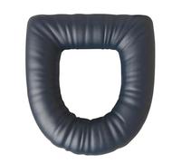 Generic Copriwater Universale Imbottito Cuscino Rialzato Coprisedile WC Morbido Impermeabile Riutilizzabile in Pelle PU Adatto Bagni di Hot, Blu Scuro