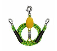 Generic Corda di Traino per Barca Cavo Rimorchio, Corda Da Traino 2.4m Con Doppio Gancio, Galleggiante Giallo E Corda Verde Fluorescente E Gialla