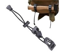 Generic Corda Elastica con Fibbia per Zaino da Campeggio, Regolabile, Multiuso, Robusta e Resistente, Nero, 1 Unità