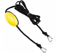 Generic Corda Ormeggio Marino Corda Traino Kayak Cavo Rimorchio Barca Fune Recupero con Moschettone M8 a Sgancio Rapido Galleggiante in PVC Resistente Adatta, Nero, Nero, 3,7 M