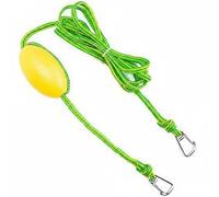 Generic Corda Ormeggio Marino Corda Traino Kayak Cavo Rimorchio Barca Fune Recupero con Moschettone M8 a Sgancio Rapido Galleggiante in PVC Resistente Adatta, Verde, Verde Fluorescente, 3,7 M