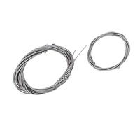 Generic Corde per Basso Elettrico Durevoli in Acciaio Inossidabile 5 Pezzi Set di Parti di Ricambio in Argento per Basso Elettrico a 5 Corde da 47,2 Pollici di Lunghezza