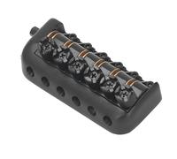 Generic Cordiera per Ponte per Chitarra Senza Testa 6 Corde con Compressione Blocco Corda in Lega di Zinco Sostituzione Perfetta per i Musicisti (BLACK)