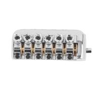 Generic Cordiera per Ponte per Chitarra Senza Testa 6 Corde con Compressione Blocco Corda in Lega di Zinco Sostituzione Perfetta per i Musicisti (SILVER)