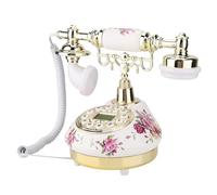 Generic Corpo in Ceramica con Schermo Intelligente Multi-angolo per Telefono Antico Imitazione Vintage retrò per Uso Domestico e Ufficio 13,5x13,5x11 Cm