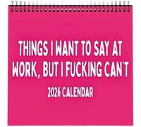Generic Cose che voglio dire al lavoro ma non riesco, cazzo, Calendario da tavolo 2026, Calendario da tavolo, Calendario da ufficio divertente e sarcastico Regalo per colleghi e dipendenti (2026A)