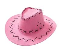 Generic Costume da cowboy da uomo e donna, estivo, cappello da cowboy, cappello da sole modellabile con tesa larga, eredità film, Colore: rosa., Taglia unica