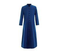 Generic Costume da uomo per altare romano, vestaglia da sacerdote, pulpito, paramenti liturgici, uniforme da chiesa, vestaglia cattolica, costume di Halloween, De Terror Para Hombre, blu, XL