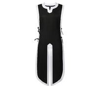 Generic Costumi di Halloween medievale crociato cavalieri templari, top rinascimentale guerriero tabard gilet abbigliamento costume Traje Para Halloween Para Hombre, nero, S)