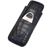 Generic Creative Sigaretta Caso in Pelle Portatile Uomini e Donne Universal Black S Forbici Può Ospitare 2 (Nero 175X70Mm)/Nero/175 * 70Mm