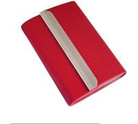 Generic Creativo Caso Della Sigaretta Flip Cover Ette Box Portatile in Pelle Metallo Ette Caso Controllo Ette Holder Unisex,Rosso