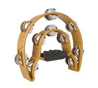 Generic Crescent di tamburin, percussione di tamburelli, tamburo a mano, tamburo di tamburo, tamurina del tamburo, ghirlanda di serraggio con manico, strumento a impatto musicale, anello a d