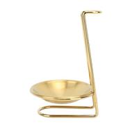 Generic Cucchiaio in Acciaio Inossidabile Poggiatesta, Portafoglio Porta Cucchiaio Utensili da per la Zuppa Verticale a Mestolo per il Ristorante per la Casa (Dorato con 1 piatto)
