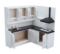 Generic Cucina per Casa delle Bambole in Miniatura Mobili in Legno Carini Giochi di Ruolo per la Promozione della creatività dei Bambini, Regalo di Compleanno e Natale per Ragazze, Set in Miniatura