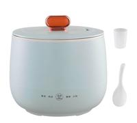 Generic Cuociriso Piccolo 1.8L/3L Mini Cuociriso Elettrico con Rivestimento Ceramico Antiaderente, 4 Funzioni Multicooker per Riso, Zuppa, Porridge - Ideale per 1-2 Persone, Studenti o Coppie