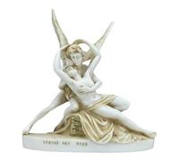 Generic Cupido & Psiche God Eros & Soul Love Cast Marble Statue Sculpture Aged Color, Patina